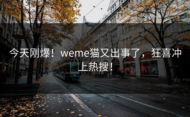 今天刚爆！weme猫又出事了，狂喜冲上热搜！