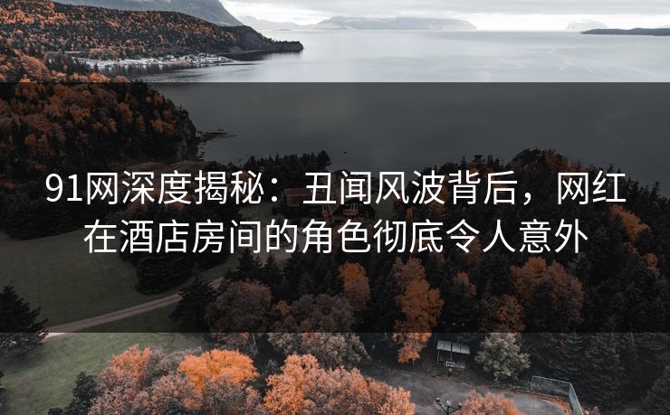 91网深度揭秘：丑闻风波背后，网红在酒店房间的角色彻底令人意外