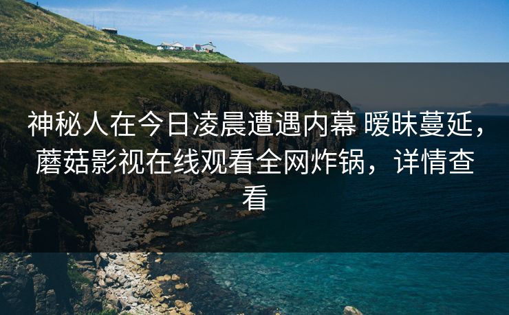 神秘人在今日凌晨遭遇内幕 暧昧蔓延，蘑菇影视在线观看全网炸锅，详情查看
